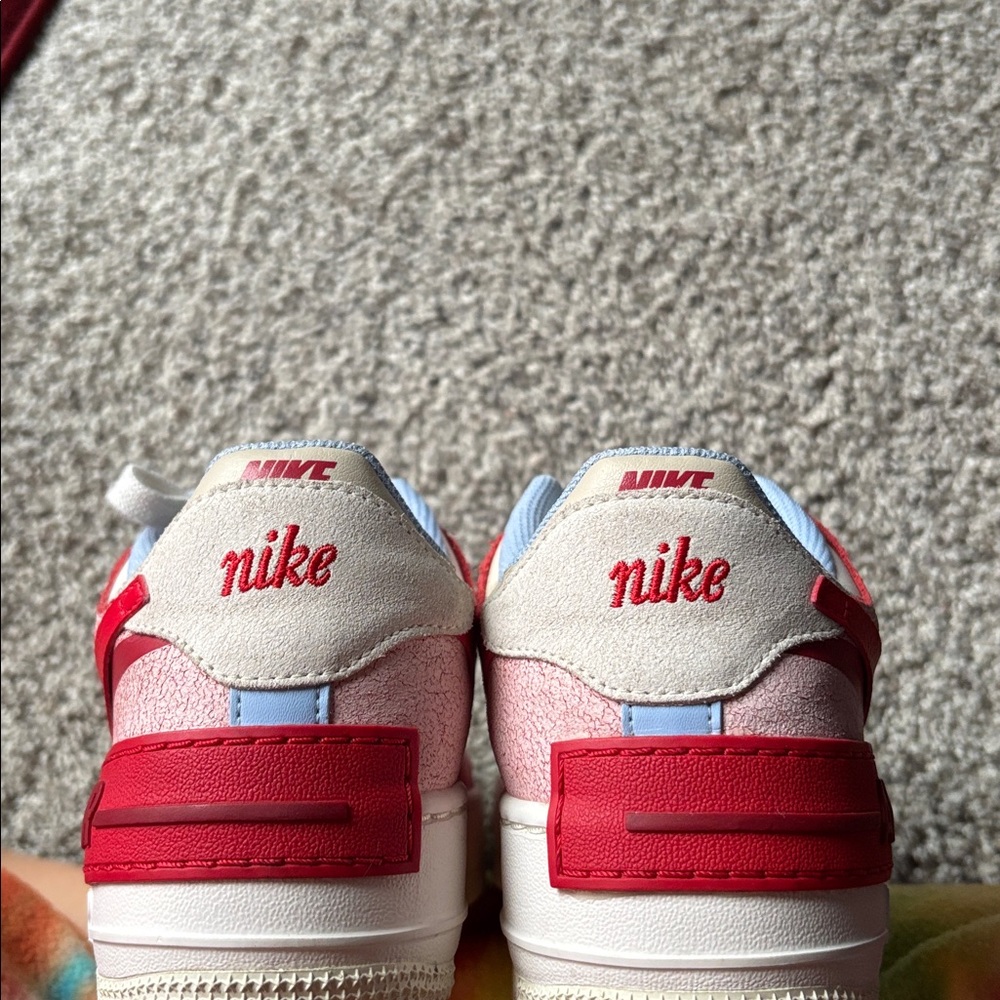 Nike Air Force 1 Shoes; Size 8.5, Red, White, and Blue - Picture 5 of 7